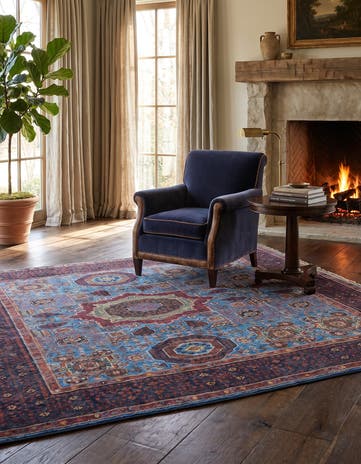 4' 3 x 5' 9 Hand Knotted Mamluk Ziegler Rug