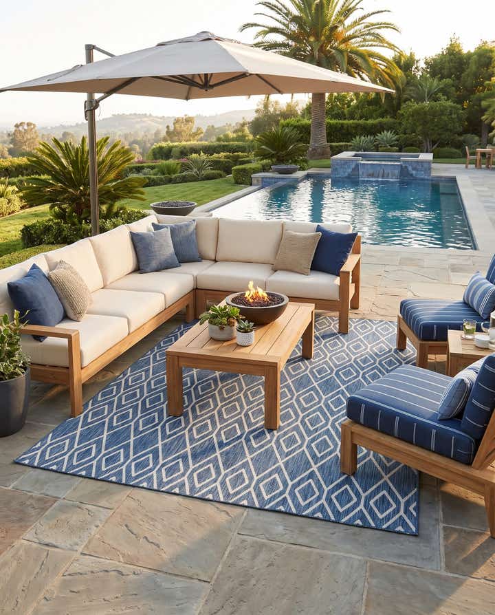 7' 10 x 10' Easy-Clean Jill Zarin Turks and Caicos Indoor / Outdoor Rug