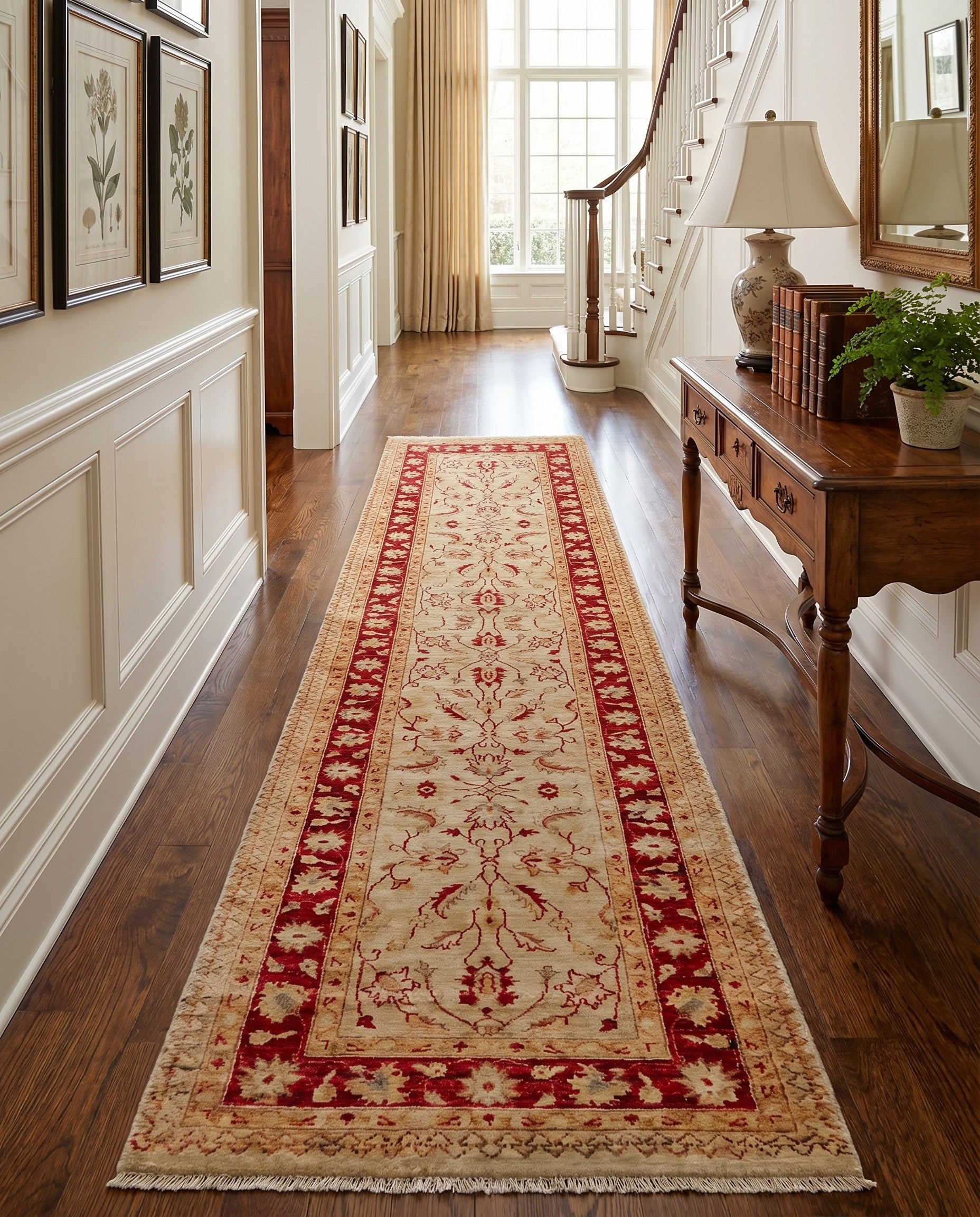2' 10 x 11' 10 Hand Knotted Peshawar Ziegler Runner Rug