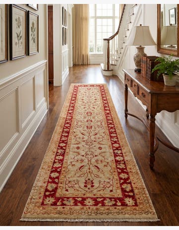 2' 10 x 11' 10 Hand Knotted Peshawar Ziegler Runner Rug