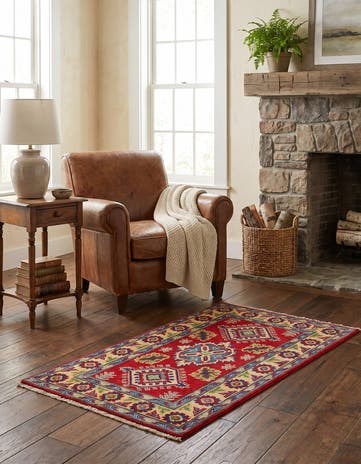 2' x 3' 5 Hand Knotted Kazak Rug