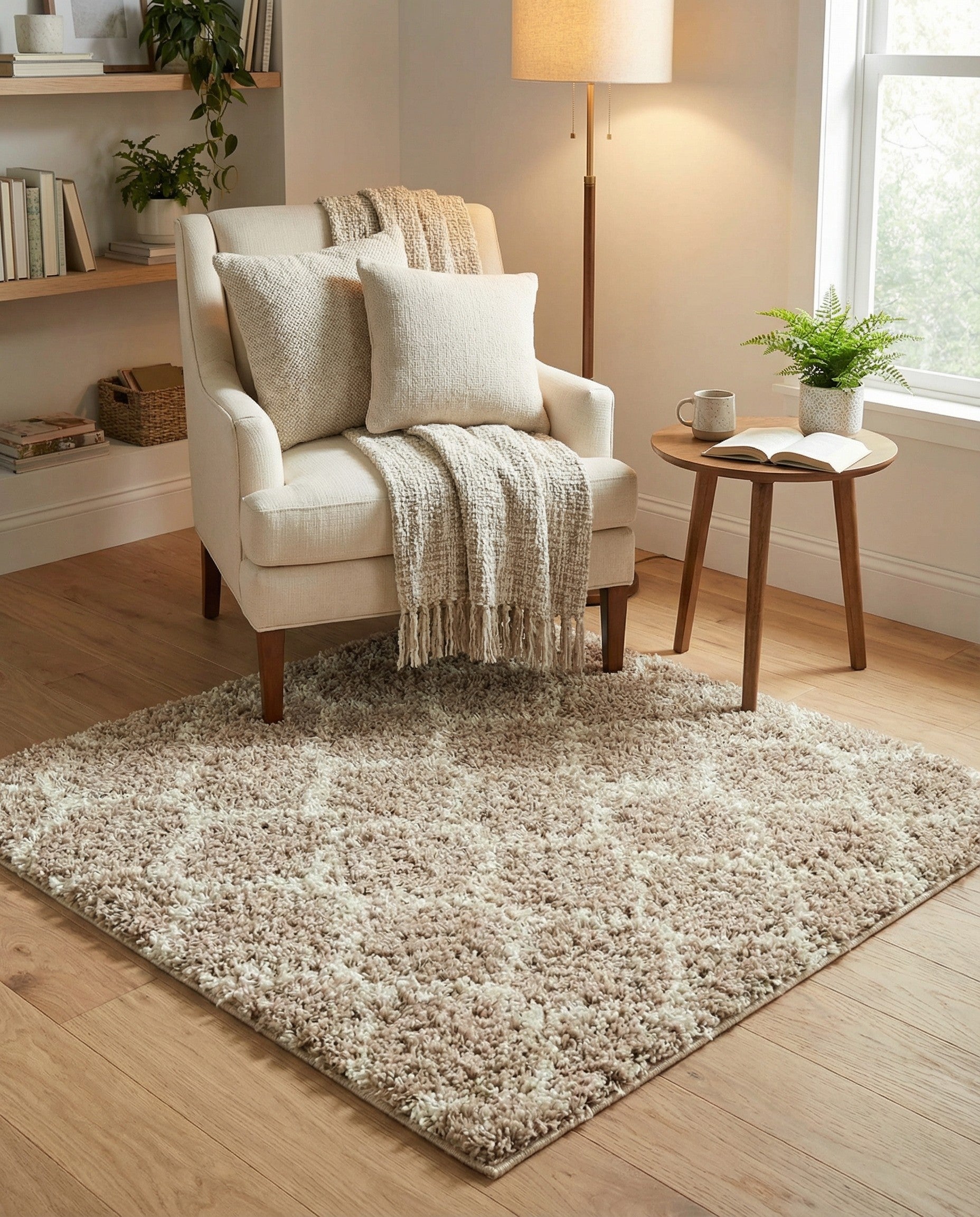 3' 3 x 3' 3 Trellis Shag Square Rug