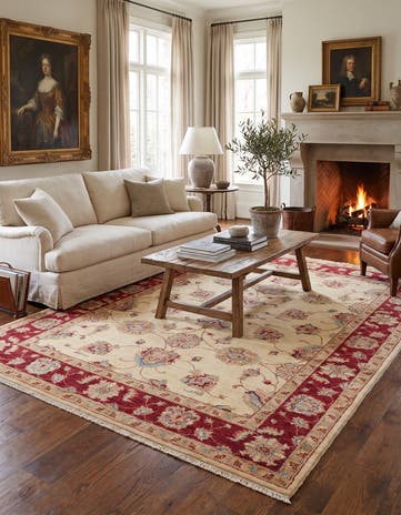 5' x 6' 8 Hand Knotted Ziegler Rug
