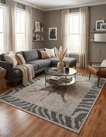 Gray and Ivory Savannah Rug