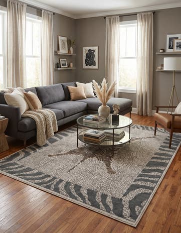 Gray and Ivory Savannah Rug