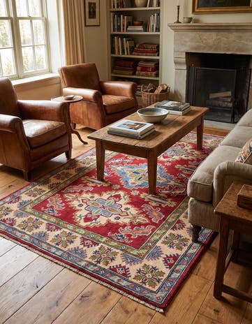 3' 11 x 6' 2 Hand Knotted Kazak Rug