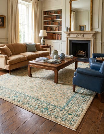 10' 4 x 13' 10 Hand Knotted Farahan Persian Wool Rug