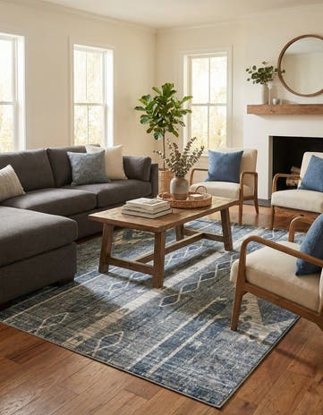 Blue Gray Oregon Rug