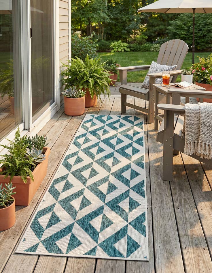 Detail image of 2' x 6' Washable Jill Zarin Napa Indoor / Outdoor Runner Rug