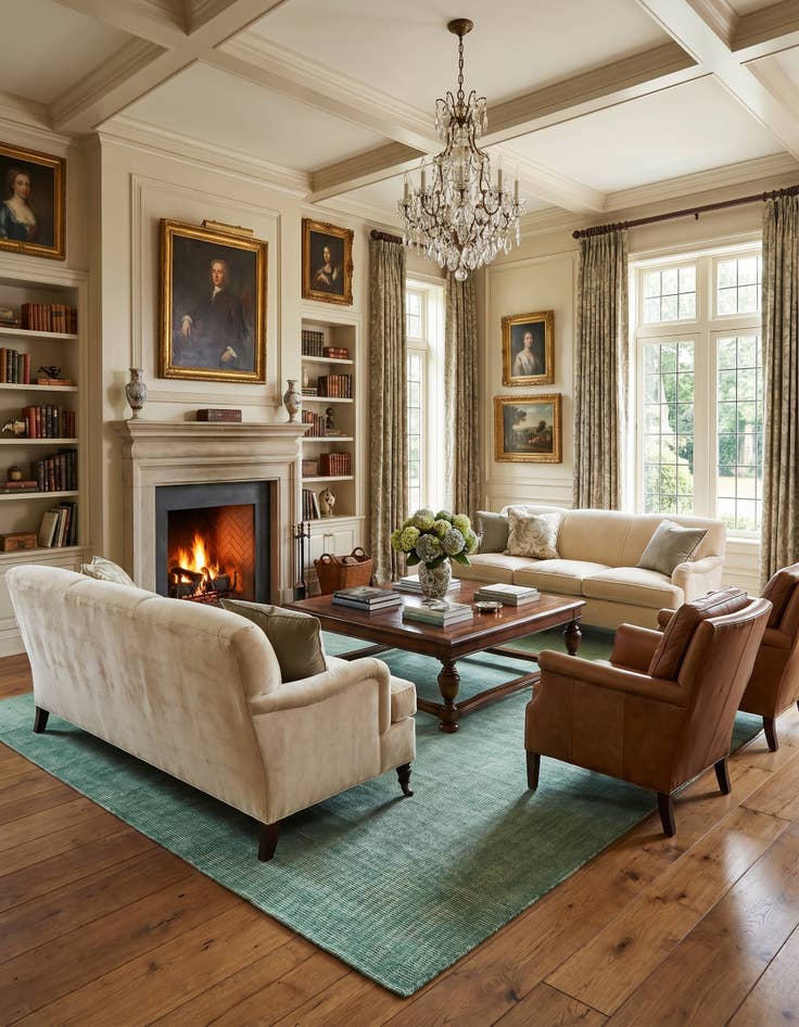 Detail image of 9' x 12' Hand Woven Jill Zarin English Manor Farmhouse Wool Rug