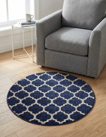 3' x 3' Lattice Round Rug