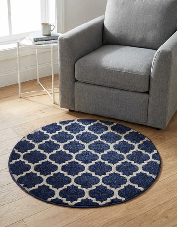 3' x 3' Lattice Round Rug