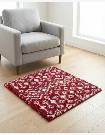 3' x 3' Moroccan Trellis Shag Square Rug