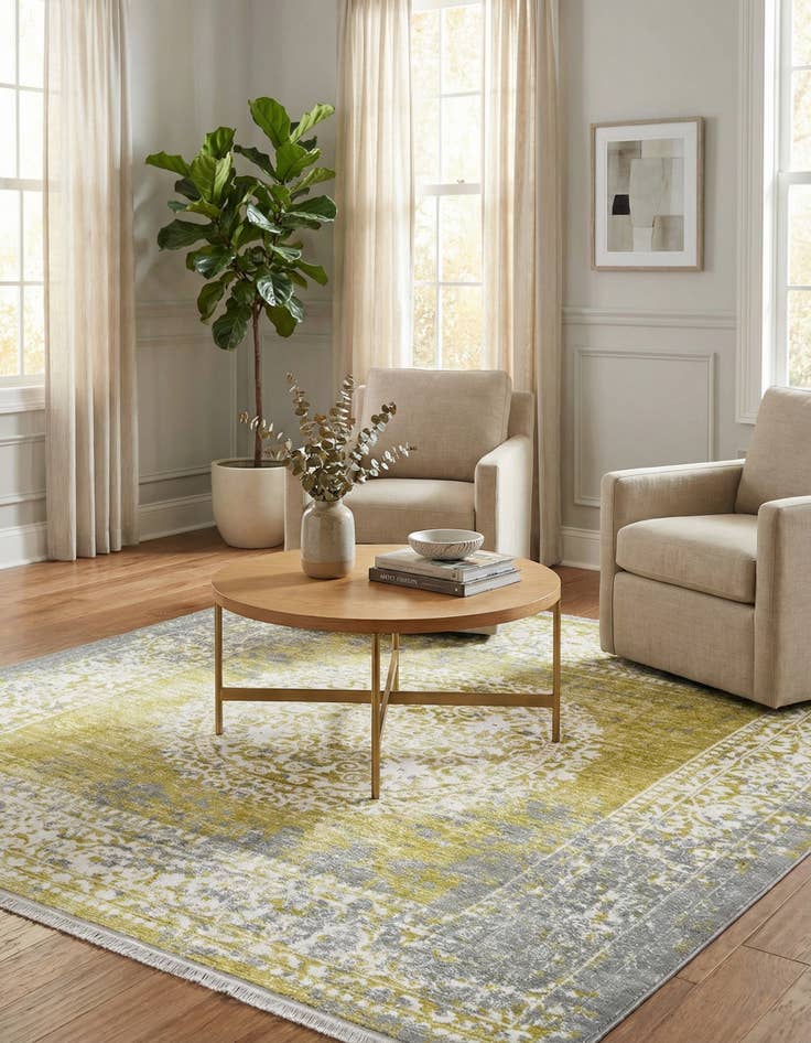 Detail image of 6' x 6' Modern Classical Square Rug