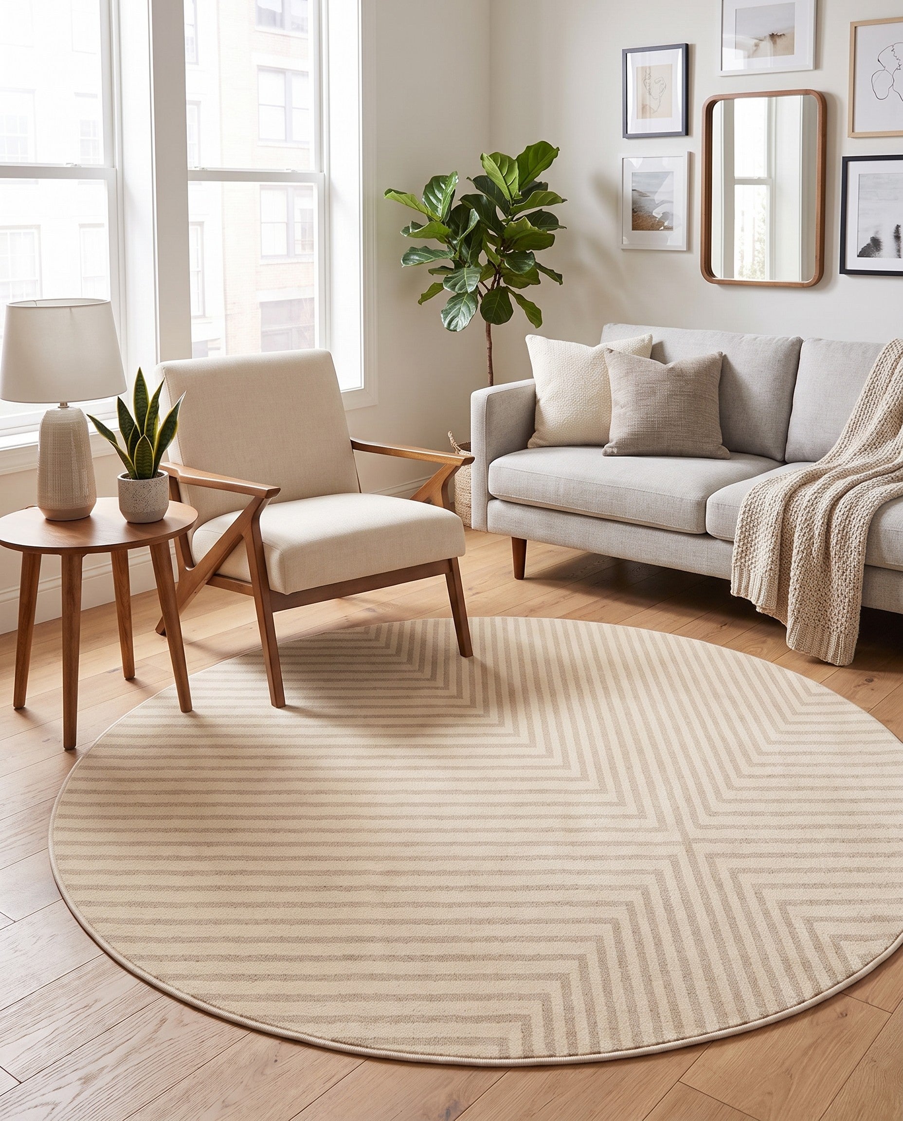 5' x 5' Contour Round Rug
