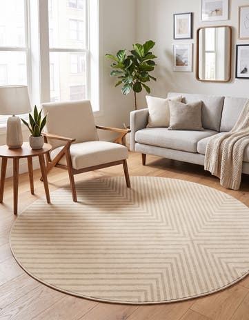5' x 5' Contour Round Rug