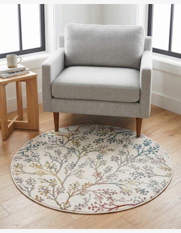 3' 3 x 3' 3 Blossom Round Rug