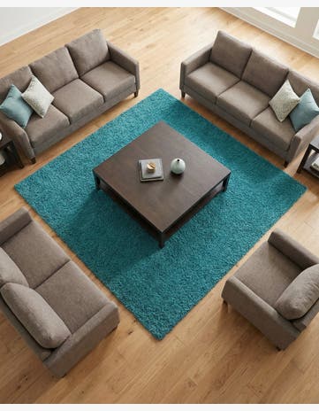 7' 10 x 7' 10 Solid Shag Square Rug