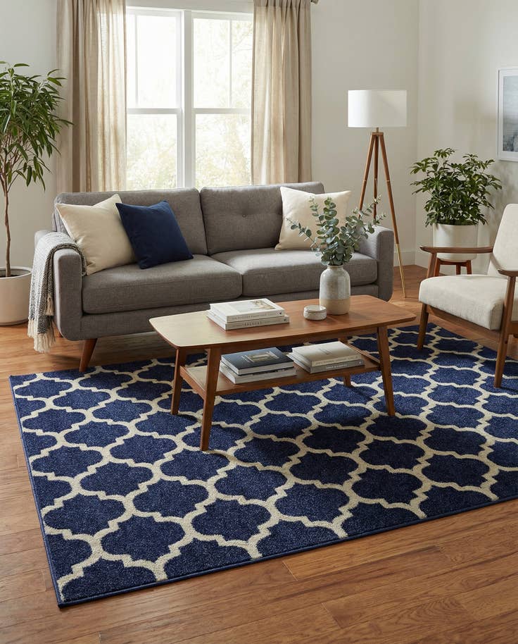 Detail image of 5' 3 x 8' Lattice Rug