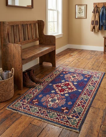 1' 11 x 3' Hand Knotted Kazak Rug