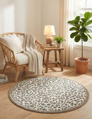 Brown Savannah Round Rug