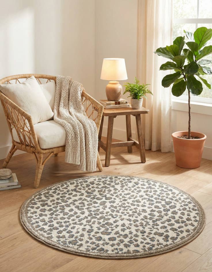 Detail image of 3' x 3' Safari Round Rug