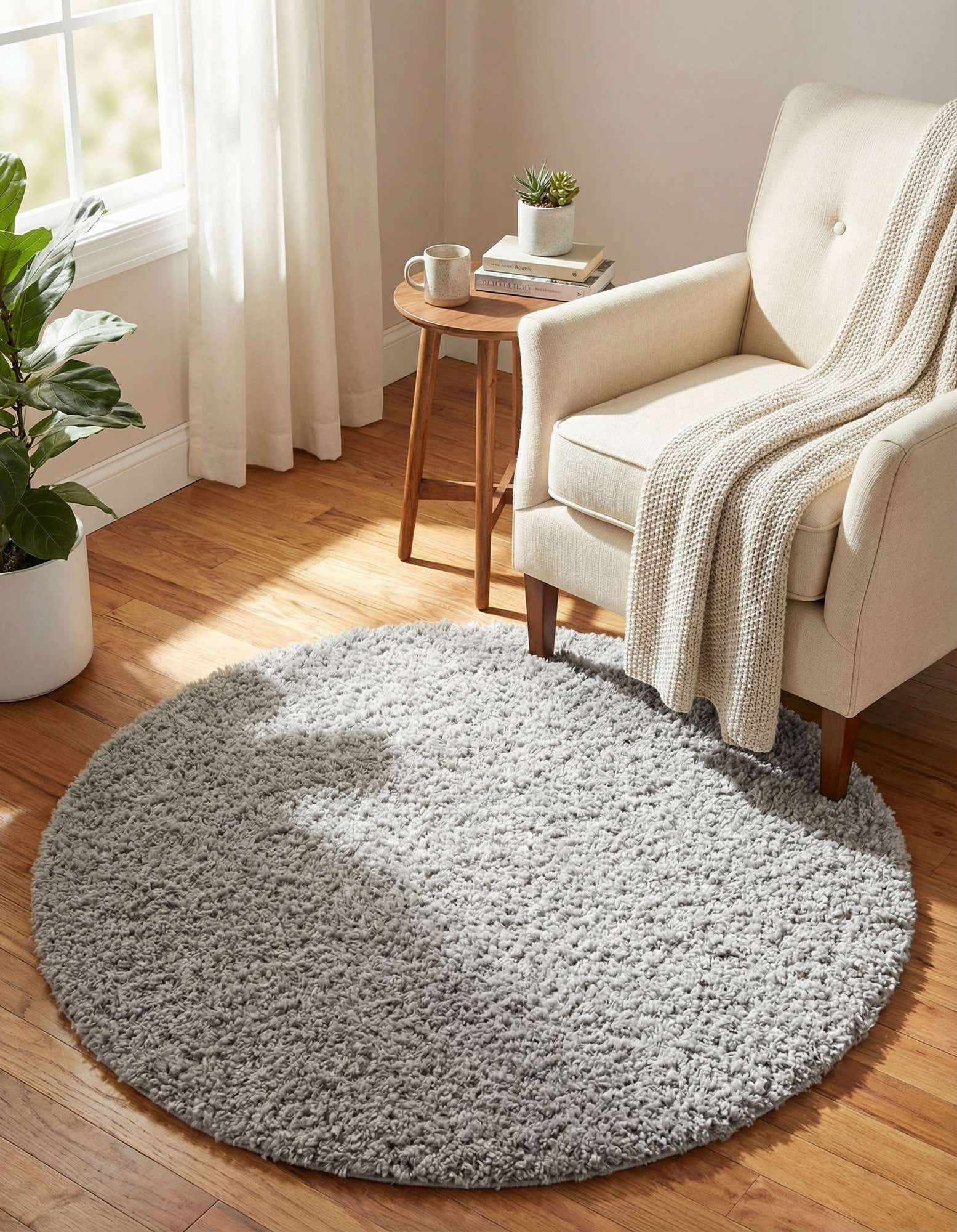3' x 3' Zermatt Shag Round Rug