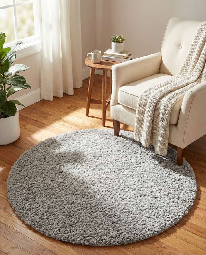 3' x 3' Zermatt Shag Round Rug