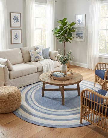 7' x 7' Lotus Round Rug