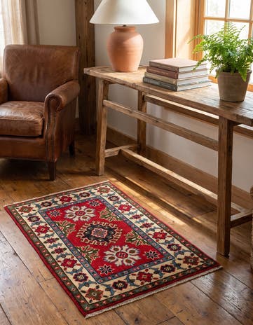 2' x 3' 1 Hand Knotted Kazak Rug