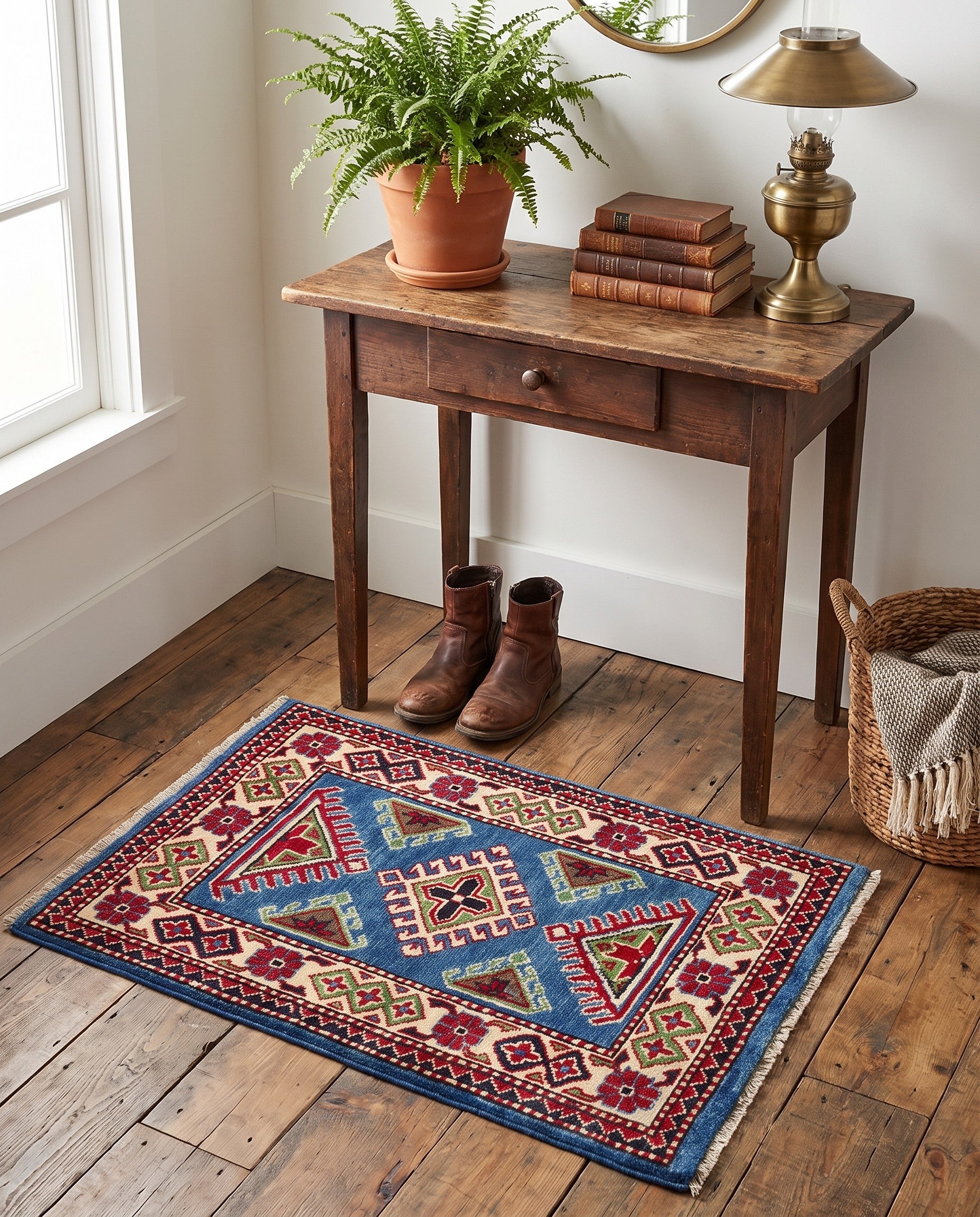 1' 11 x 2' 10 Hand Knotted Kazak Rug