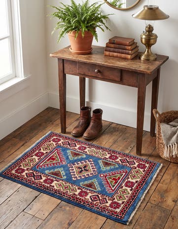 1' 11 x 2' 10 Hand Knotted Kazak Rug
