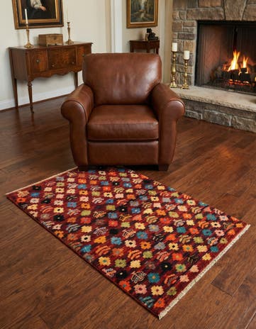 3' 4 x 5' 1 Hand Knotted Balouch Wool Rug