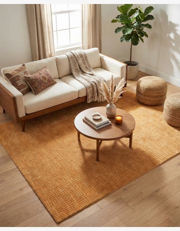 Goldenrod Glow Textura Designer Rug