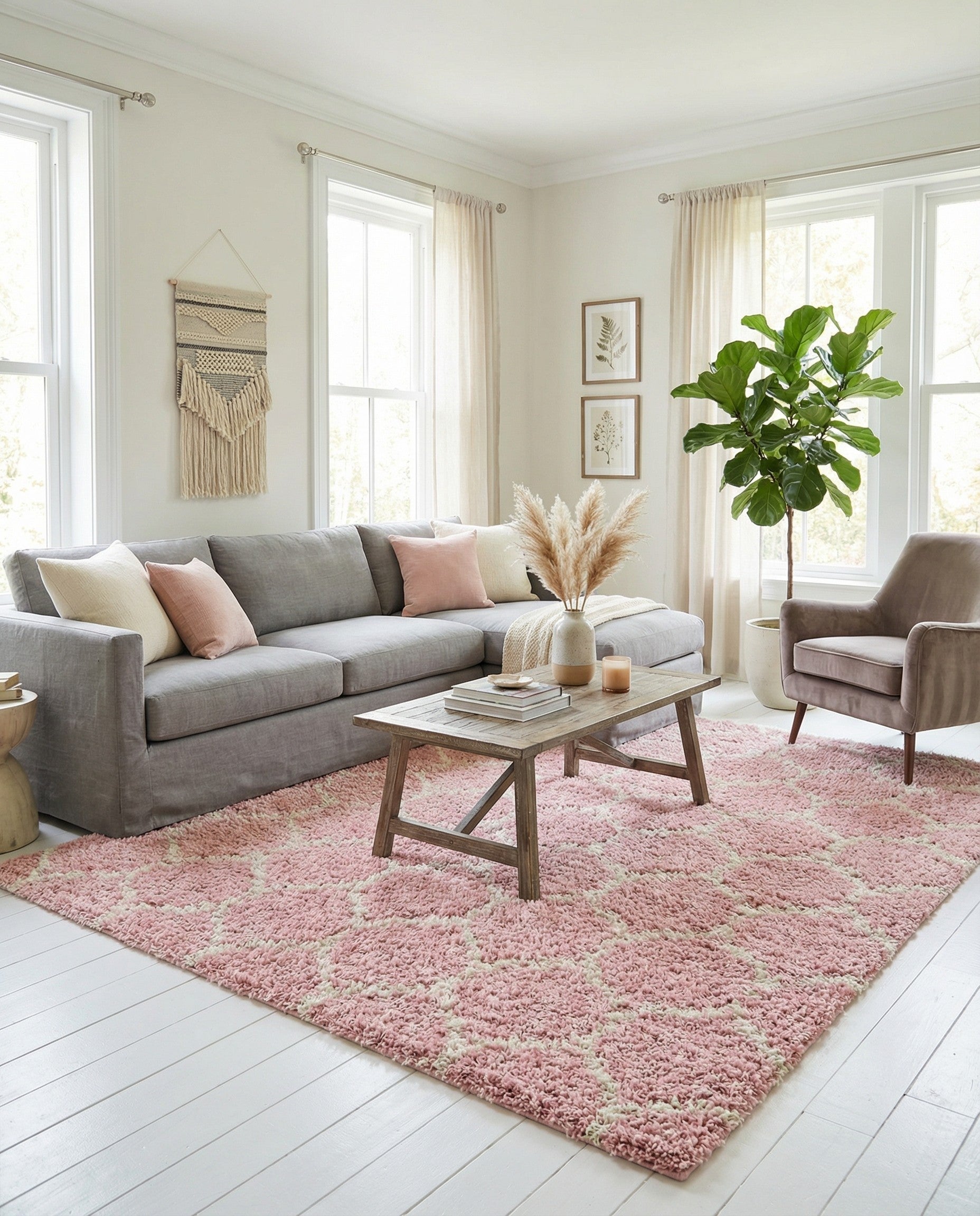 10' x 10' Trellis Shag Square Rug