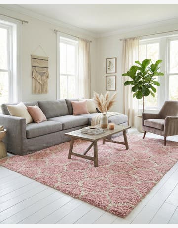 10' x 10' Trellis Shag Square Rug