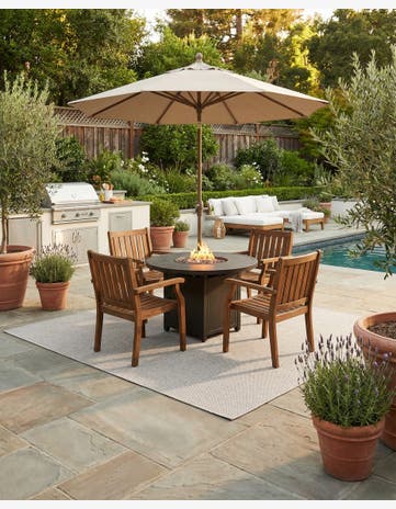 10' x 10' Easy-Clean Solid Indoor / Outdoor Square Rug