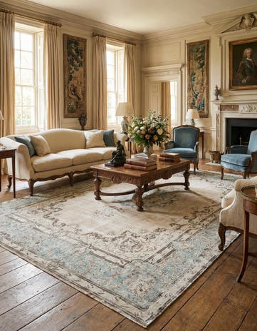 9' 8 x 13' 10 Hand Knotted Ultra Vintage Persian Wool Rug