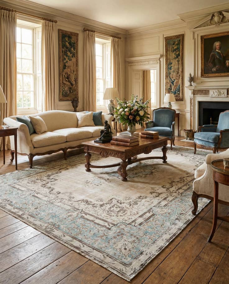 Detail image of 9' 8 x 13' 10 Hand Knotted Ultra Vintage Persian Wool Rug