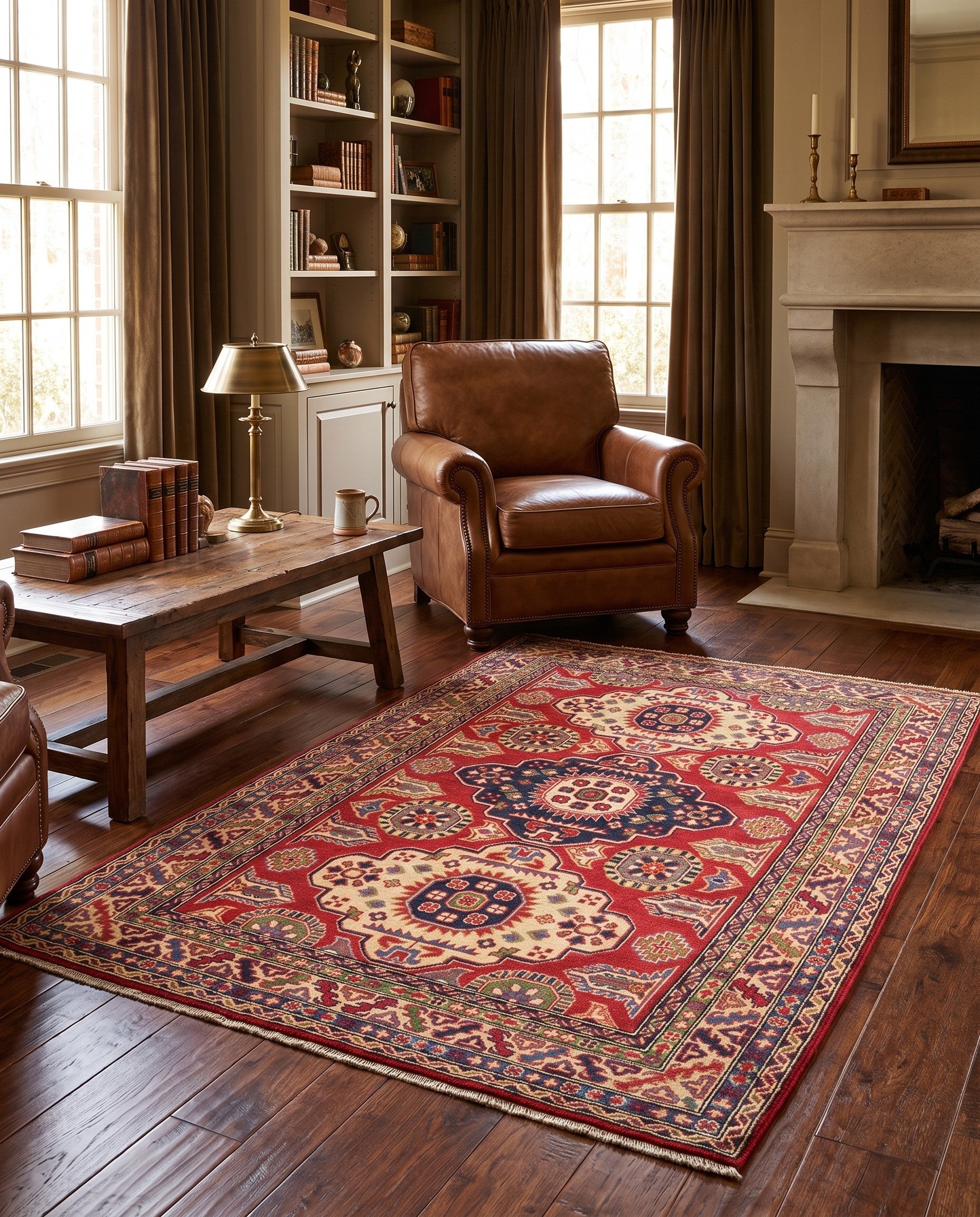 5' 1 x 7' 3 Hand Knotted Kazak Rug