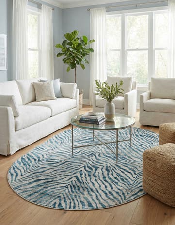Blue Finsbury Oval Rug