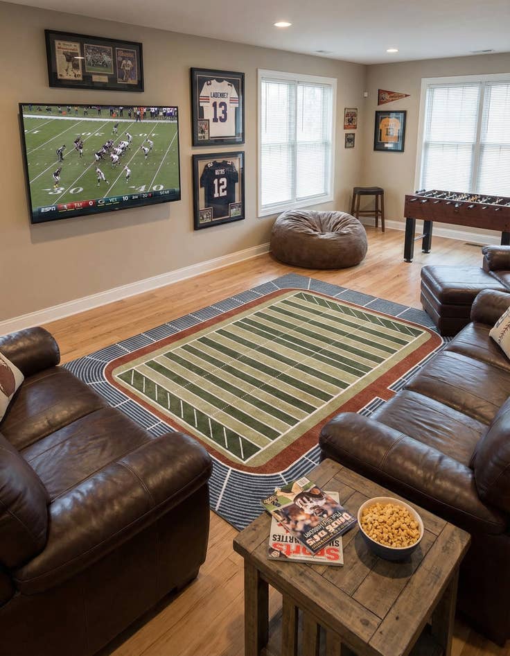 Detail image of 7' 10 x 10' Sports Washable Rug