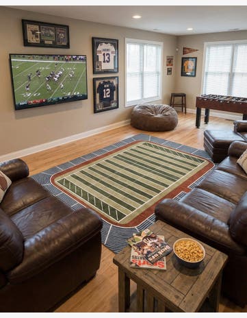 7' 10 x 10' Sports Washable Rug