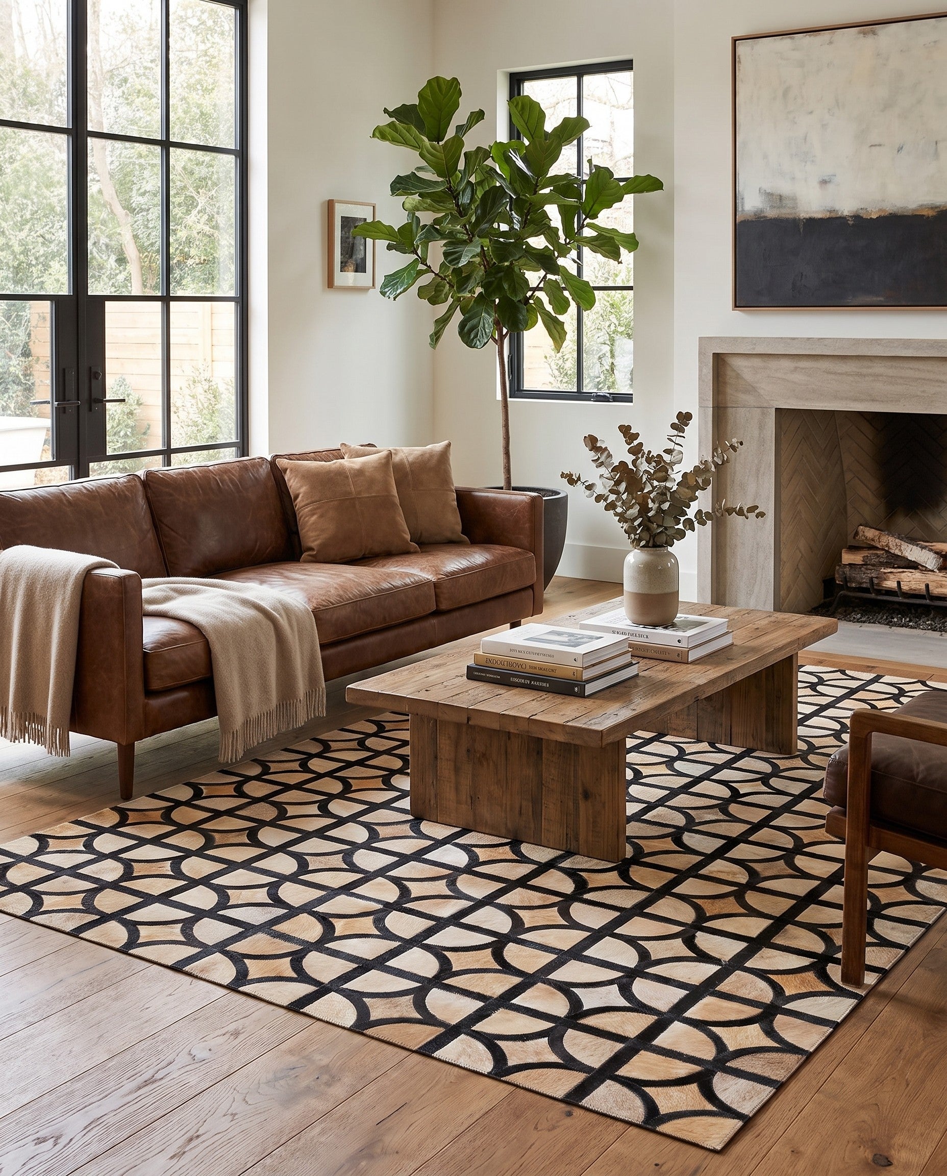 5' x 7' 10 Cowhide Rug
