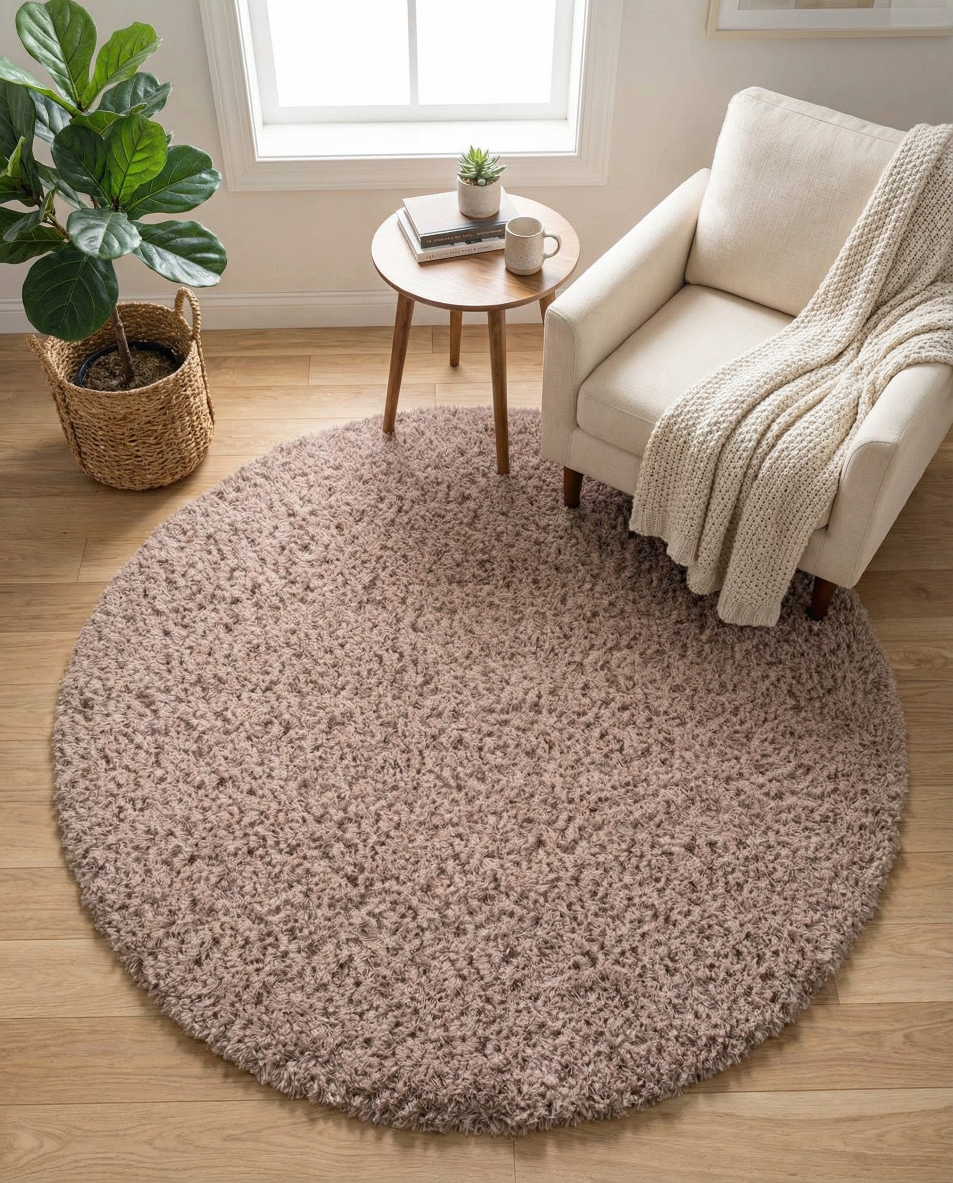 6' x 6' Infinity Shag Round Rug