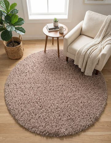 6' x 6' Infinity Shag Round Rug