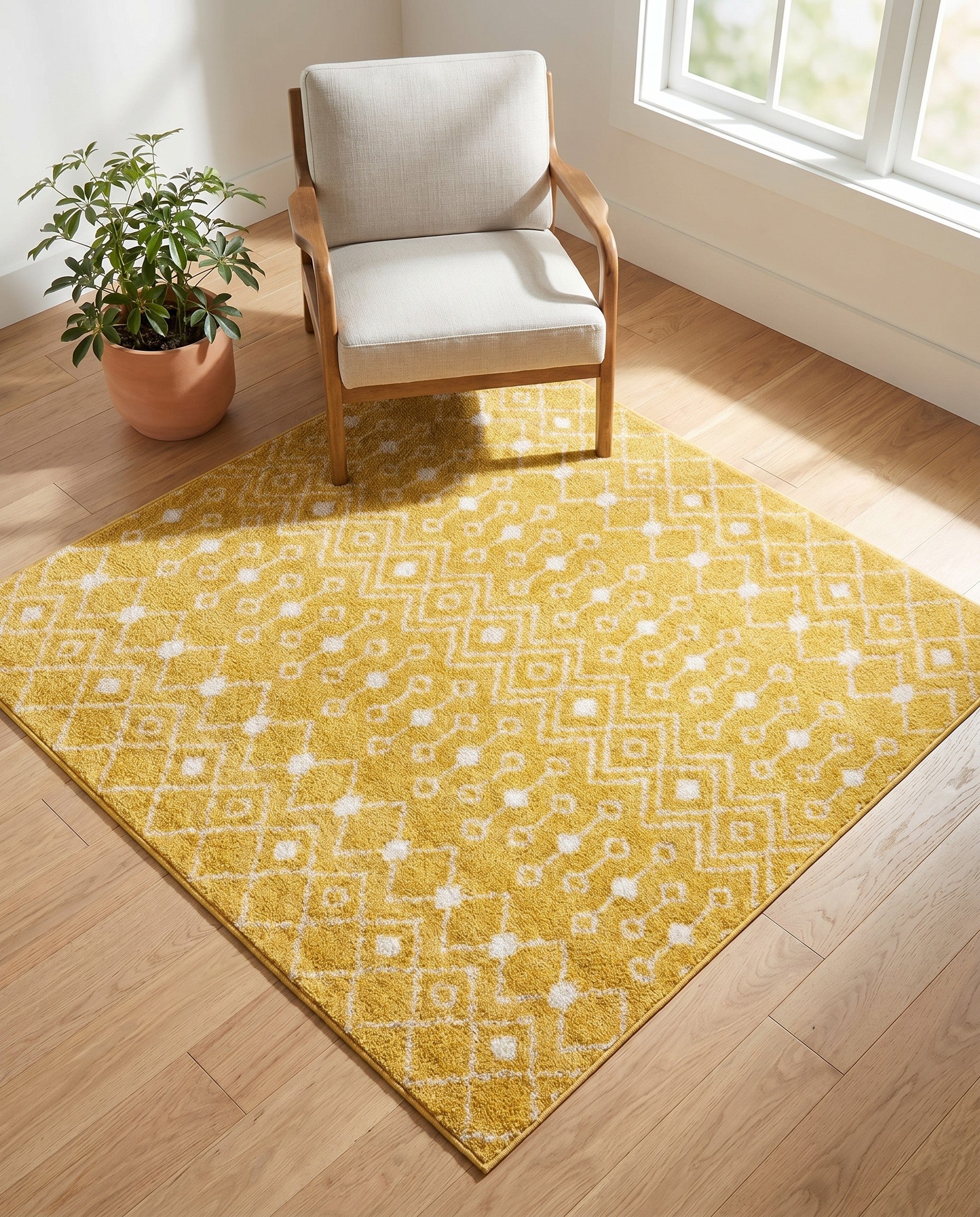 5' 3 x 5' 3 Moroccan Trellis Square Rug