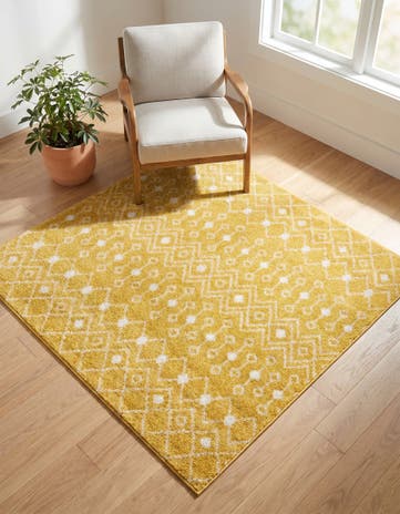 5' 3 x 5' 3 Moroccan Trellis Square Rug