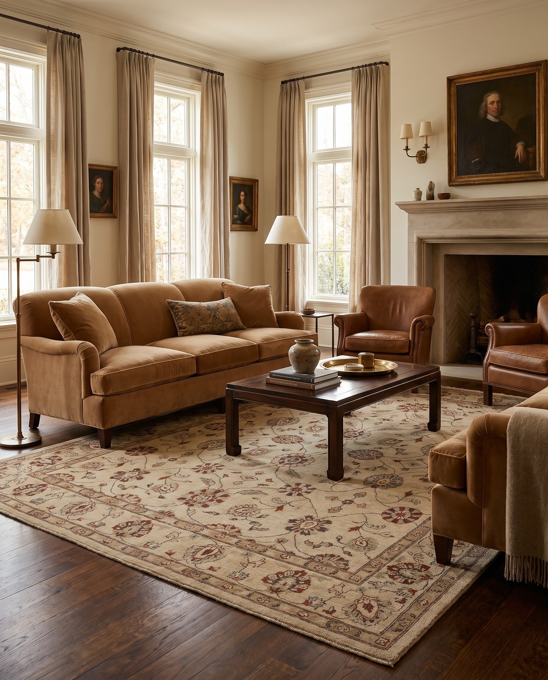 7' 10 x 9' 7 Hand Knotted Ziegler Rug