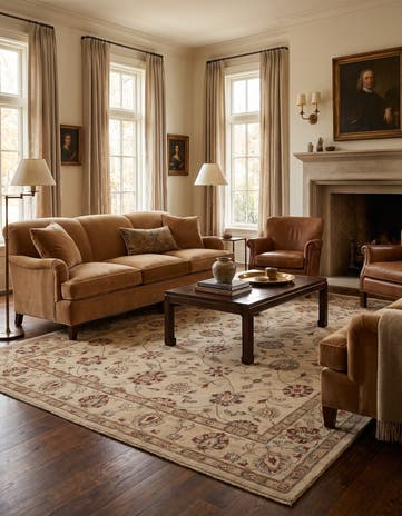 7' 10 x 9' 7 Hand Knotted Ziegler Rug